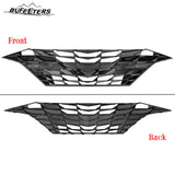 BUFEETERS    Front Bumper Radiator Grille Assembly Fit For 2021 2022 2023 Hyundai Elantra Sedan,Mesh Style,Gloss Black