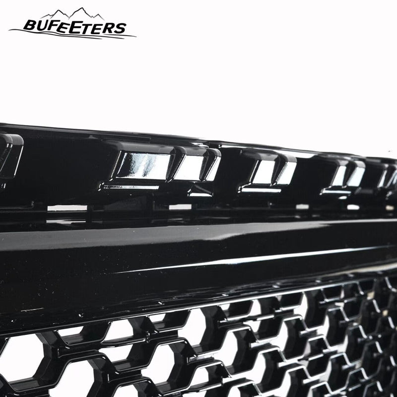 BUFEETERS  Front Upper Grille Grill Assembly Fit For 2018 2019 2020 Ford F-150,Honeycomb Style,Gloss Black