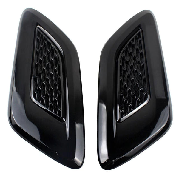 BUFEETERS 2PCS Front Hood Vent Air Grille Cover Fit For Range Rover Sport 2014 2015 2016 2017,Gloss Black