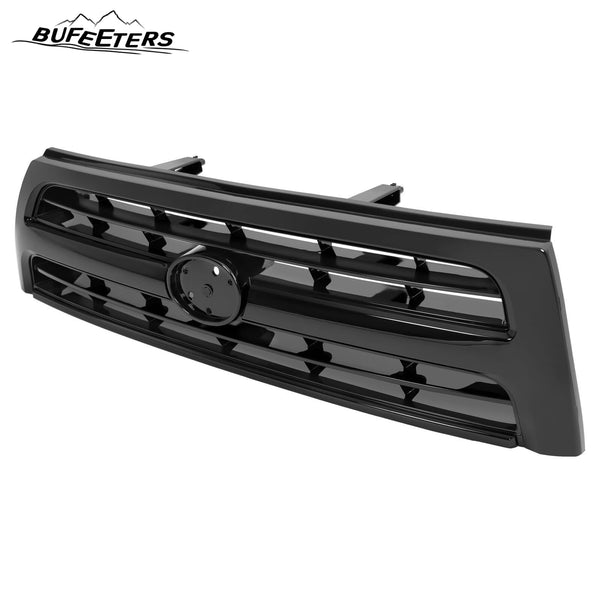 BUFEETERS Front Upper Grille Shell w/Badge Slot Fit For Toyota 4Runner 1999 2000,Factory Style,Black