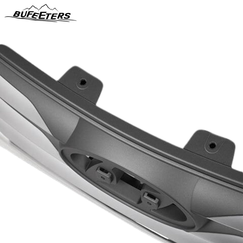 BUFEETERS    Front Bumper Upper Grille Assembly W/o Camera Hole Fit For 2017 2018 Hyundai Santa Fe Sport,Factory Style,Painted Gray Shell and Insert