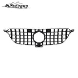 BUFEETERS Front Bumper Upper Grille W/Camera Hole Fit For 2016 2017 2018 2019 Mercedes Benz C292 GLE-CLASS Coupe,GT/Panamericana Style,Chrome&Black