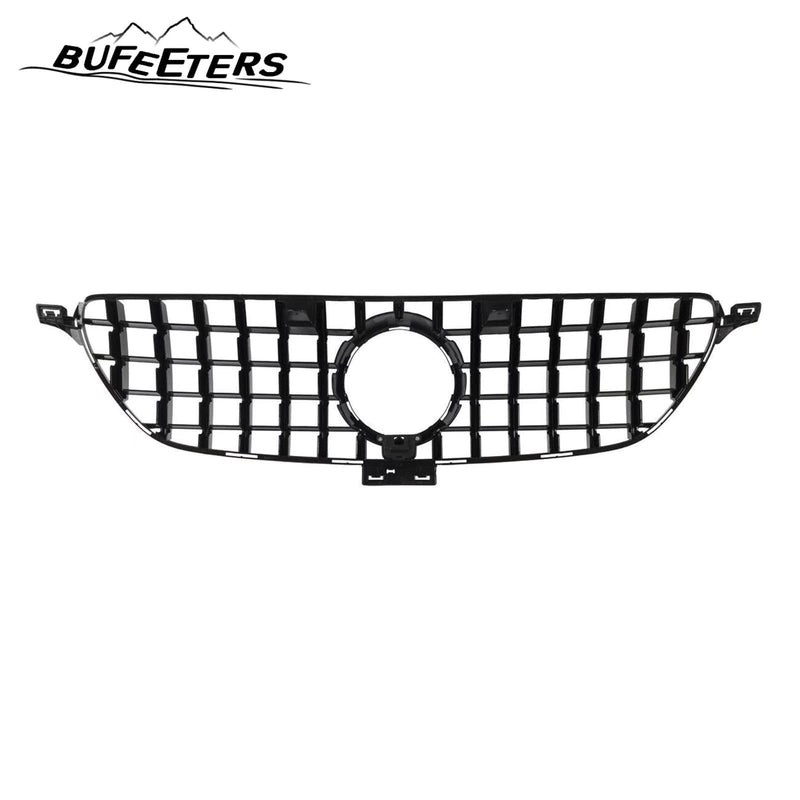 BUFEETERS Front Bumper Upper Grille W/Camera Hole Fit For 2016 2017 2018 2019 Mercedes Benz C292 GLE-CLASS Coupe,GT/Panamericana Style,Chrome&Black
