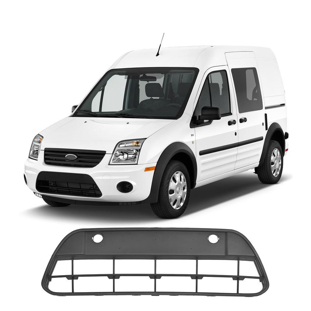 BUFEETERS Front Bumper Lower Grille Fit For 2010 2011 2013 Ford Transit Connect,Horizontal Billet Style,Black