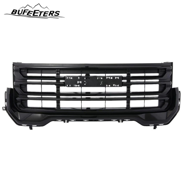 BUFEETERS  Front Bumper Upper Grille Fit For 2020 2021 2022 2023 GMC Acadia SLE SLT,Mesh Style,Gloss Black