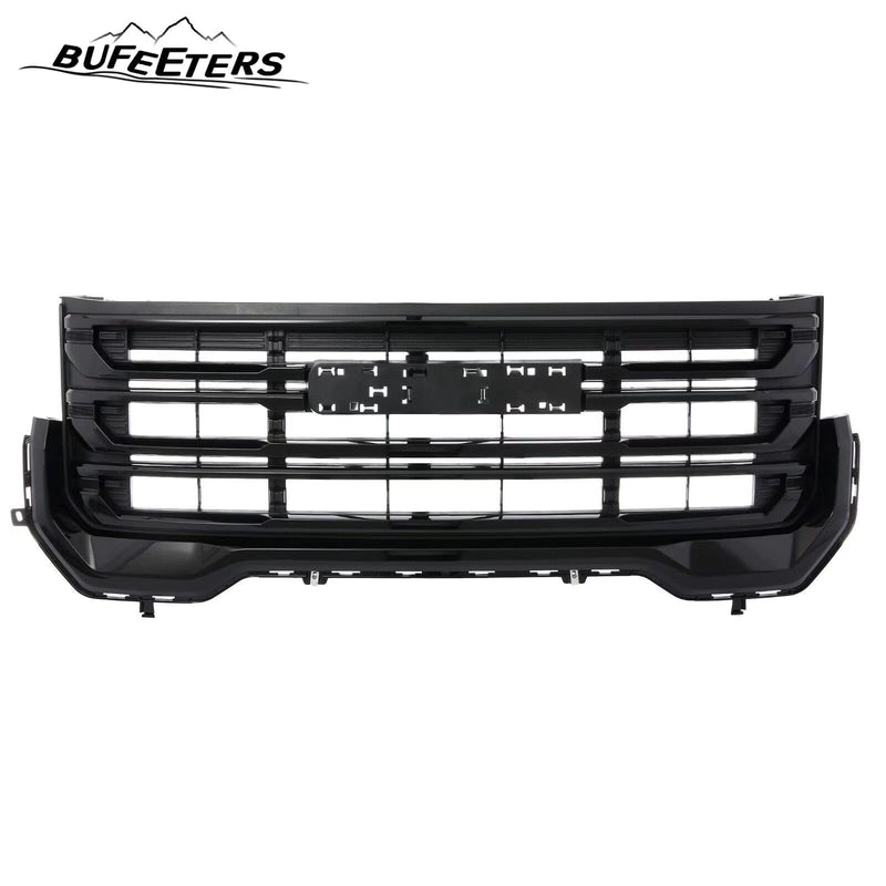 BUFEETERS  Front Bumper Upper Grille Fit For 2020 2021 2022 2023 GMC Acadia SLE SLT,Mesh Style,Gloss Black