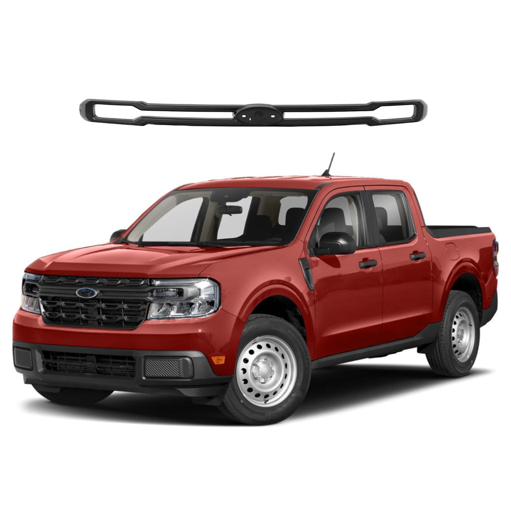 BUFEETERS  Front ABS Center Grille Trim Grill Molding Fit For 2022 2023 2024 Ford Maverick,Matte Black