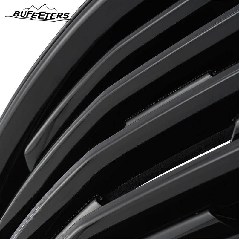 BUFEETERS  Front Bumper Upper Grille Cover W/o Camero Hole Fit For 2019 2020 2021 2022  Ford Edge SE SEL,Mesh Style,Gloss Black