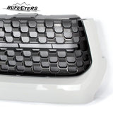 BUFEETERS Front Upper Grille&Hood Bulge Molding Fit For 2014 2015 2016 2017 2018 2019 2020 2021 Toyota Tundra,TRD Style,040 Super White&Gray