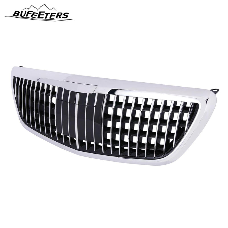 BUFEETERS  Front Upper Grille Fit For 2013 2014 2015 2016 2017 2018 2019 2020 Mercedes Benz S class W222 S400 S550,Maybach Style,Chrome&Black