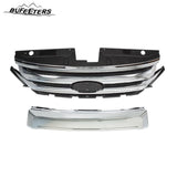BUFEETERS Front Upper Grille Mounting & Trim Molding Fit For 2011 2012 2013 2014 Ford Edge,
Honeycomb Style,Chrome&Black