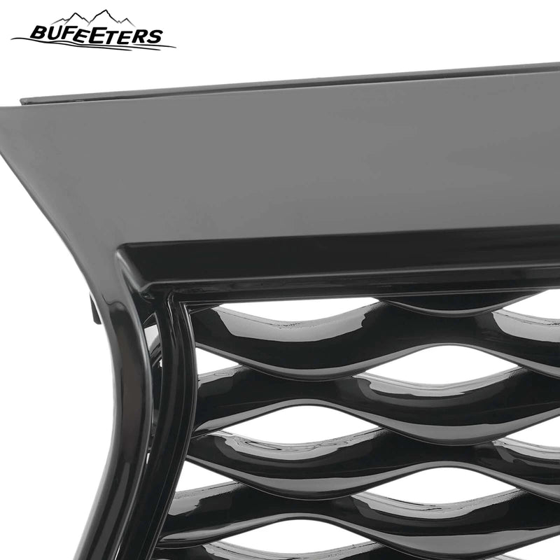BUFEETERS  Front Bumper Upper Grille Fit For 2016 2017 2018 2019 2020 INFINITI QX60,Mesh Style,Gloss Black