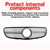 BUFEETERS Chrome Diamond Front Grille Fit For 2015-2019 Mercedes Benz X253 GLC300 GLC43