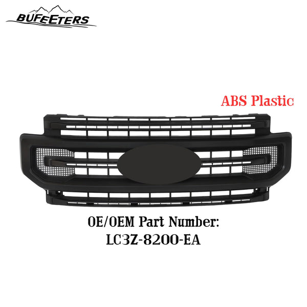 BUFEETERS Front Bumper Upper Grille Fit For 2020 2021 2022 F-250 F-350 Super Duty,Platinum Style,Matte Black