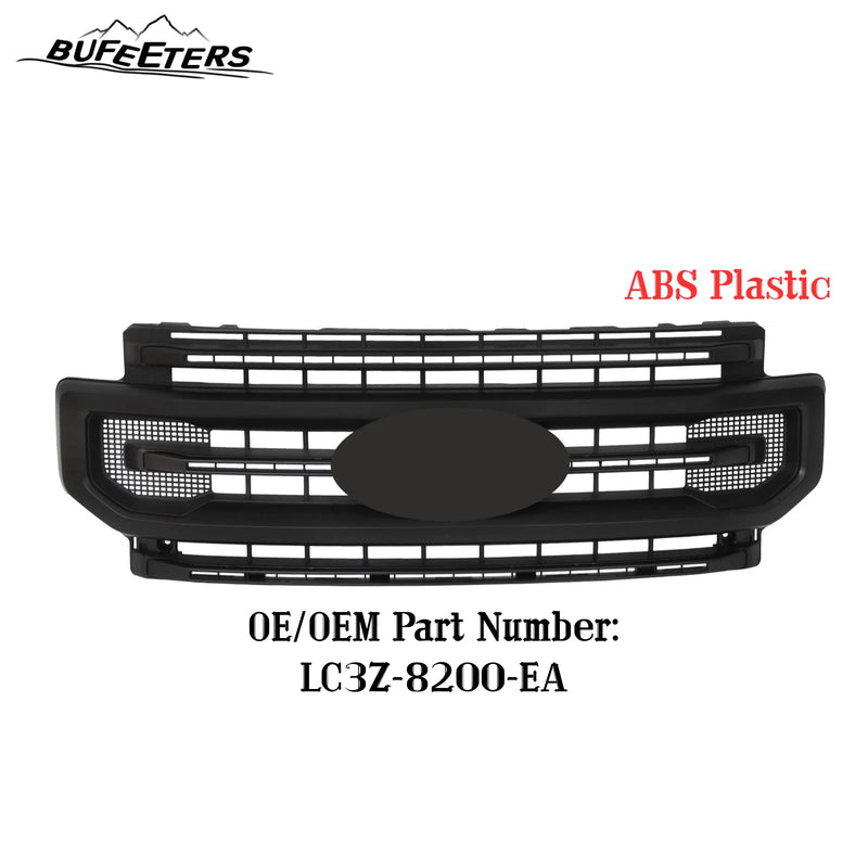BUFEETERS Front Bumper Upper Grille Fit For 2020 2021 2022 F-250 F-350 Super Duty,Platinum Style,Matte Black