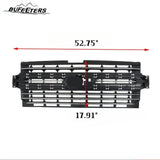 BUFEETERS Front Bumper Upper Grille W/Chrome Trim Fit For 2019 2020 2021 Chevy Silverado 1500,Horizontal Billet Style,Chrome&Black