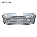 BUFEETERS Front Bumper Upper Grille Fit For 2013 2014 2015 2016 2017 Land Rover Range Rover Vogue L405,Mesh Style,Gray&silver