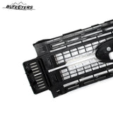 BUFEETERS Front Bumper Upper Grille Fit For 2017 2018 2019 F-250 F-350 F-450 F-550 Super Duty,Platinum Style,Satin Aluminum&Matte Black