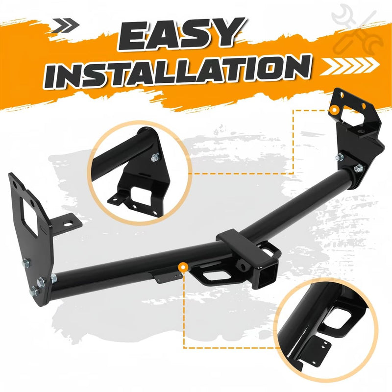 BUFEETERS Class 3 Trailer Hitch 2" Receiver Black Steel Fit For Jeep Renegade 2015-2023