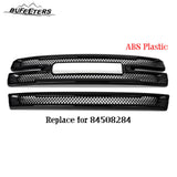 BUFEETERS Front Bumper Grille Covers Grill Overlay Fit For 2019 2020 2021 GMC Sierra 1500 SLT AT4,Factory Style,Gloss Black