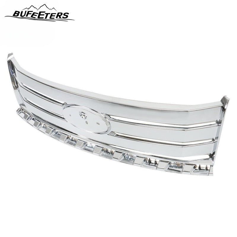 BUFEETERS Front Bumper Upper Chrome Grille Assembly Fit For 2007 2008 2009 2010 Ford Edge,Horizontal Billet Style
