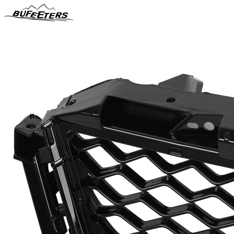 BUFEETERS   Front Bumper Upper Grille Fit For 2016 2017 2018 2019 2020 2021 Cadillac XT5,Mesh Style,Gloss Black