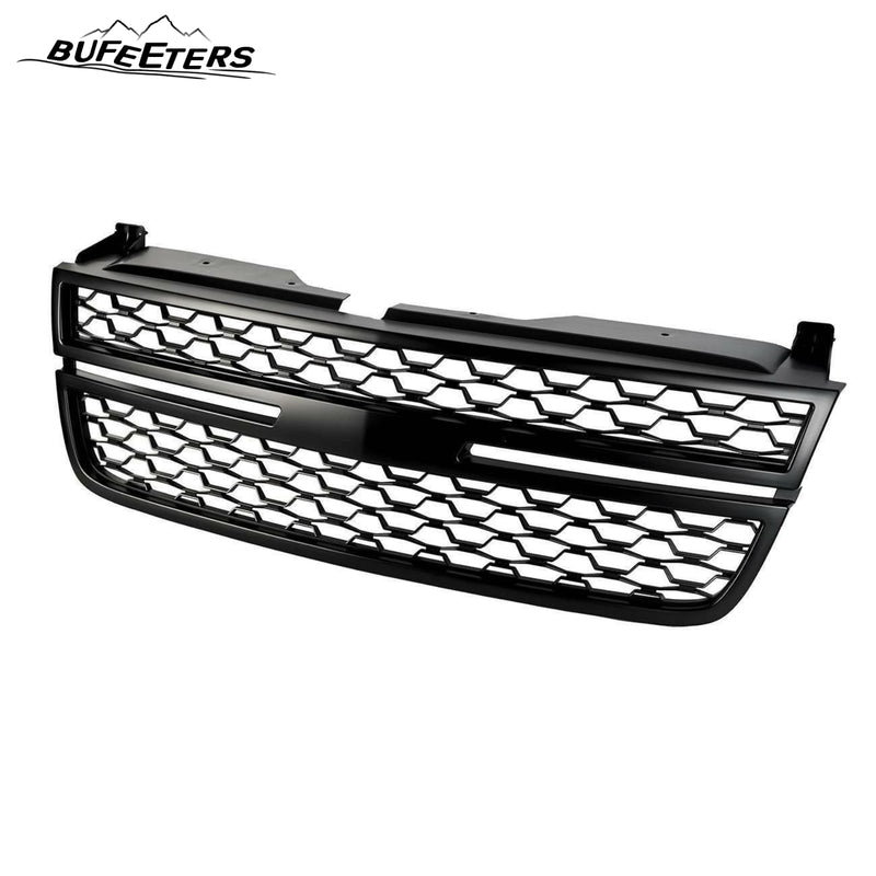 BUFEETERS Front Buper Upper Grille  Fit For 2005 2006 2007 Chevy Silverado 1500 2500HD 3500,Honeycomb Style,Matte Black
