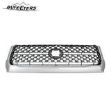 BUFEETERS Front Upper Grille & Hood Bulge Fit For 2014 2015 2016 2017 2018 2019 2020 Toyota Tundra,Honeycomb Style,Chorme&Black