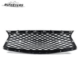 BUFEETERS   Front Bumper Upper Grille Fit For 2018 2019 2020 2021 2022 INFINITI Q50 Q50S W/Sensor Holes,Honeycomb Style,Gloss Black
