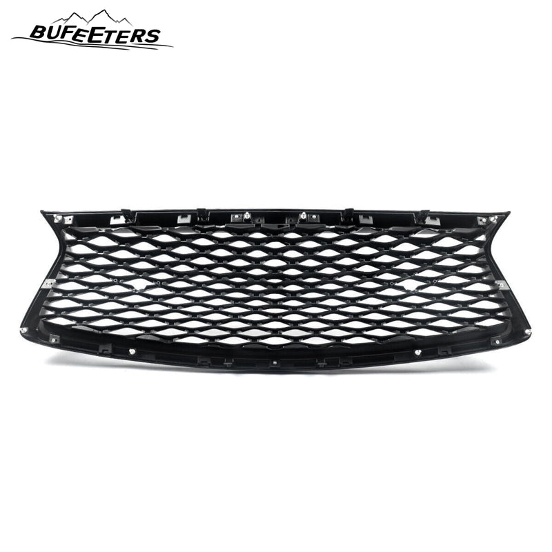 BUFEETERS   Front Bumper Upper Grille Fit For 2018 2019 2020 2021 2022 INFINITI Q50 Q50S W/Sensor Holes,Honeycomb Style,Gloss Black
