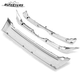 BUFEETERS  3PCS Front Upper & Center & Lower Grille Trim Fit For 2011 2012 2013 2014 Ford Edge,Factory Style,Chrome&Silver