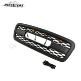 BUFEETERS Front Bumper Upper Grille W/Light Fit For 2001 2002 2003 2004 Toyota Sequoia,Mesh Style,Matte Black