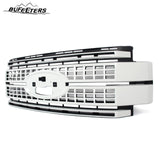 BUFEETERS Front Bumper Upper Grille Fit For 2017 2018 2019 F-250 F-350 F-450 F-550 Super Duty,Platinum Style,Oxford White&Matte Black