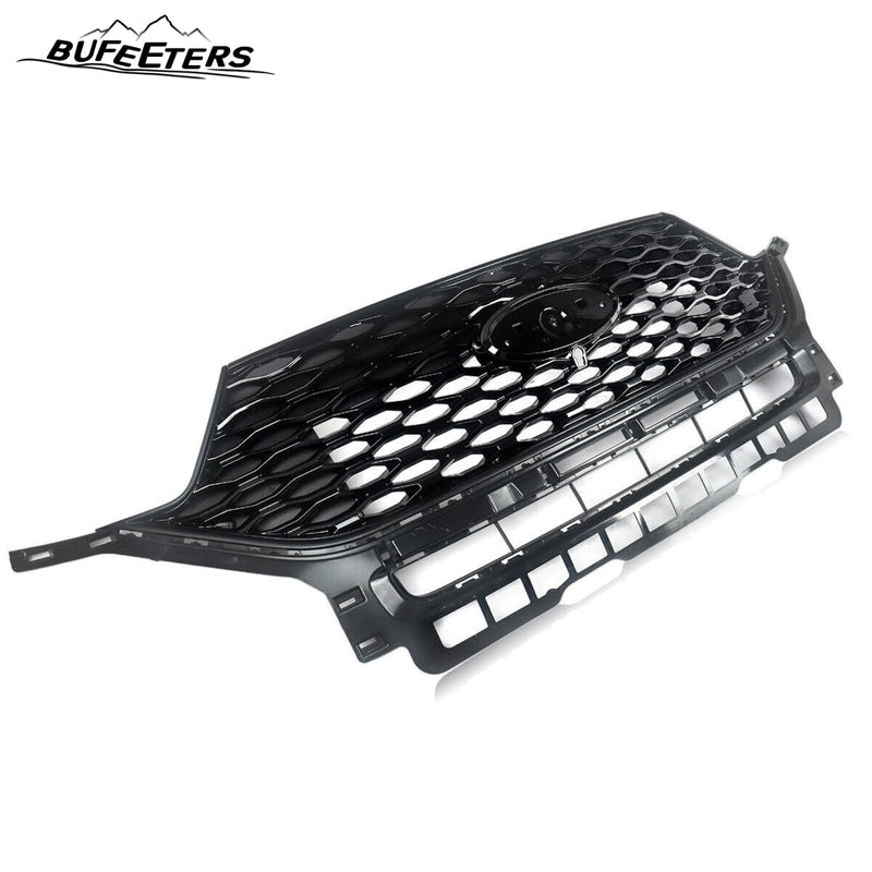 BUFEETERS Front Bumper Upper Grille Grill Fit For Ford Explorer ST 2020 2021 2022,Honeycomb/ST Style,Gloss Black
