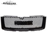 BUFEETERS Front Bumper Upper Grille Fit For 2007 2008 2009 2010 2011 2012 2013 GMC Sierra 1500,Denali Style,Gloss Black
