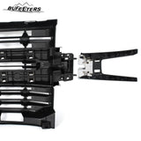 BUFEETERS Front Bumper Upper Grille Fit For 2019 2020 2021 Chevy Silverado 1500,Factory Style,Chrome&Matte Black
