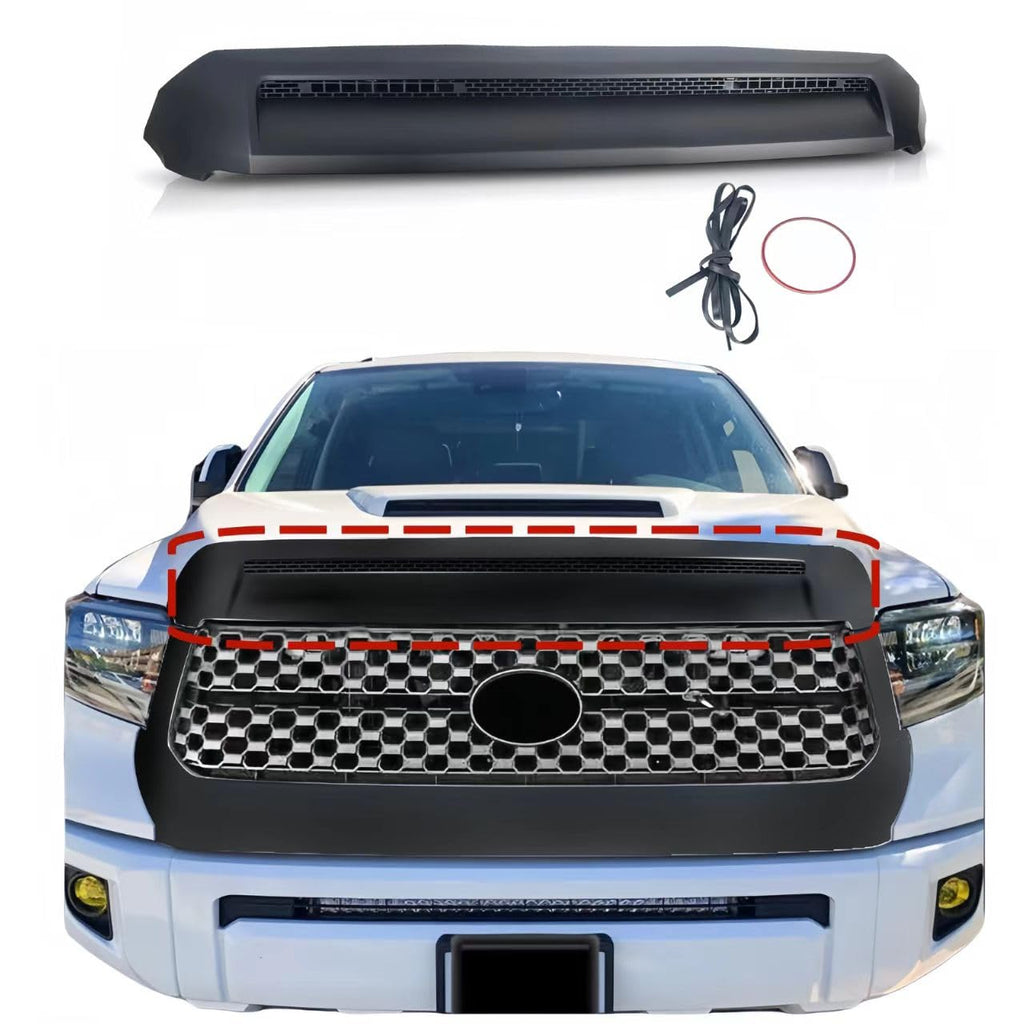 Bufeeters  Front Hood Bulge Molding Fit For 2014 2015 2016 2017 2018 2019 2020 2021 Toyota Tundra,Matte Black