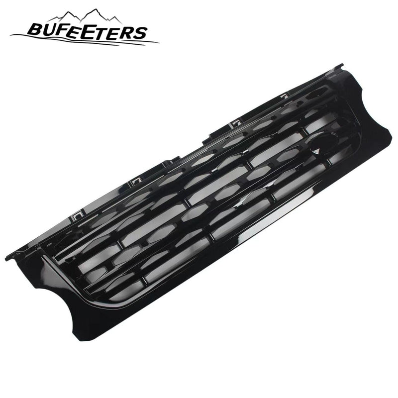 BUFEETERS Front Bumper Upper Grille Fit For 2014 2015 2016 Land Rover LR4 Discovery 4 L319,Mesh Style,Gloss Black