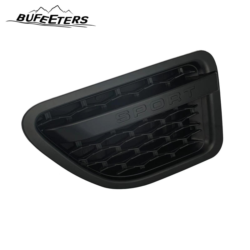 BUFEETERS  Grille Air Side Vent Set Fit For Range Rover Sport 2006 2007 2008 2009,Mesh Style,Matte Black