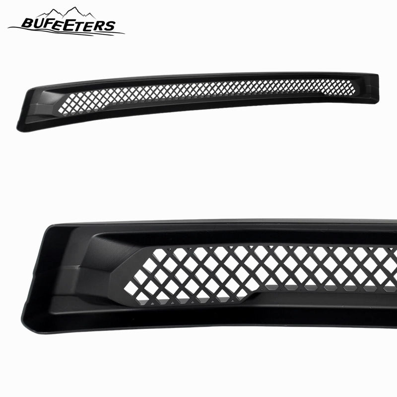 BUFEETERS Front Bumper Grille Covers Grill Overlay Fit For 2019 2020 2021 GMC Sierra 1500 SLT AT4,Factory Style,Matte Black
