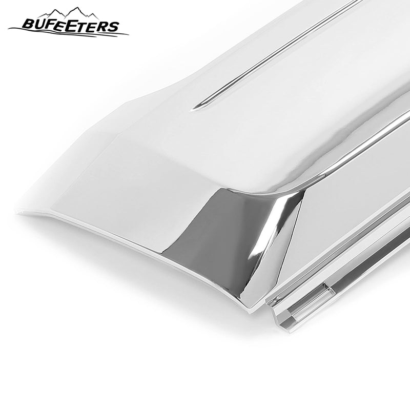 BUFEETERS  3PCS Front Upper & Center & Lower Grille Trim Fit For 2011 2012 2013 2014 Ford Edge,Factory Style,Chrome&Silver