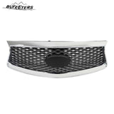 BUFEETERS  Front Bumper Upper Grille With Camera Hole Fit For 2016 2017 2018 2019 2020 Infiniti QX60,Mesh Style,Chrome&Black