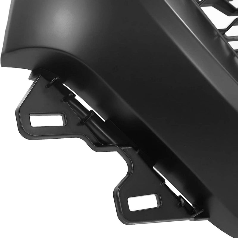 BUFEETERS  Front Upper Grille w/LED Fit For 2019 2020 2021 2022 2023 Dodge Ram 1500,Rebel Style,Matte Black