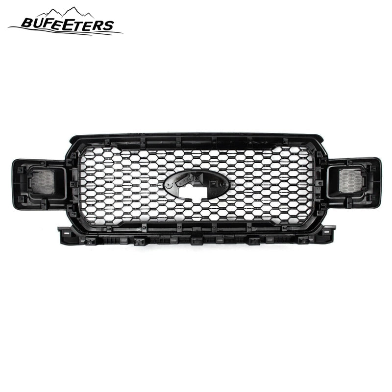 BUFEETERS  Front Radiator Grille Assembly Fit For 2018 2019 2020 Ford F-150,Honeycomb Style,Ingot Silver&Black