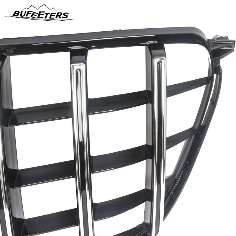 BUFEETERS  Front Bumper Upper Grille W/Camera Hole Fit For 2016 2017 2018 2019 Mercedes-Benz X166 GLS-Class,GT R Style,Chrome&Black