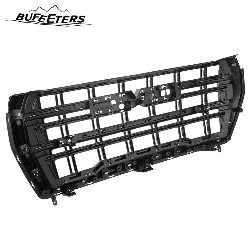 BUFEETERS Front Bumper Upper Grille Fit For 2021 2022 2023 GMC Yukon/Yukon XL SLT AT4,Mesh Style,Black&Chrome