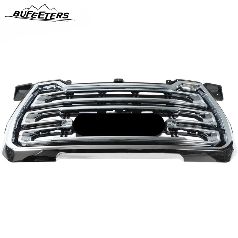 BUFEETERS Front Bumper Upper Chrome Grille Fit For 2019 2020 2021 GMC Sierra 1500 SLT,Factory Style