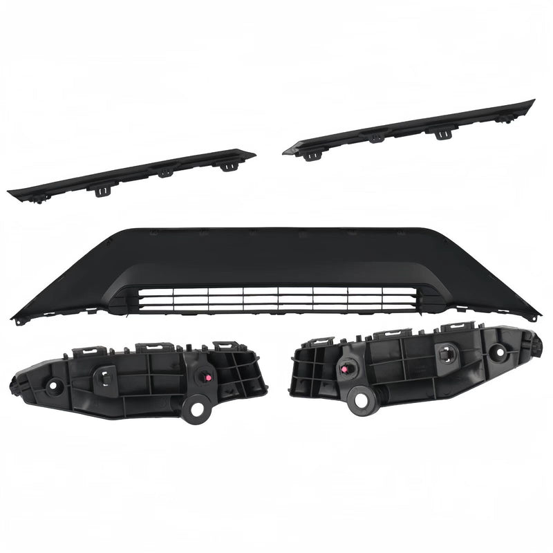 BUFEETERS  Front Bumper Radiator Upper Lower Grille Mount Bracket Fit For Toyota RAV4 2019-2020,Black