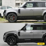 Glossy Black Side Fender Vent Wing Cover Fit For 2020-2024 Land Rover Defender 90/110
