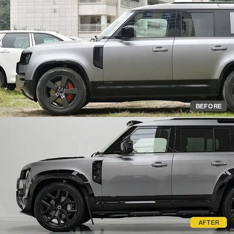 Glossy Black Side Fender Vent Wing Cover Fit For 2020-2024 Land Rover Defender 90/110